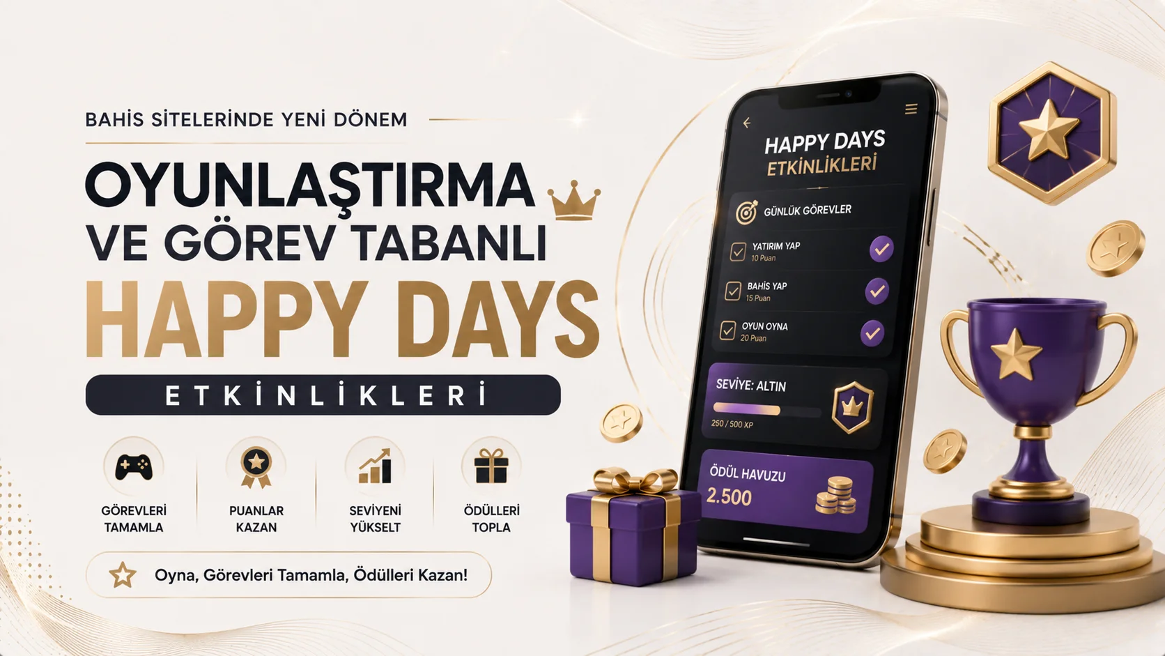 Bahis Sitelerinde Yeni Dönem: Oyunlaştırma ve Görev Tabanlı Happy Days Etkinlikleri